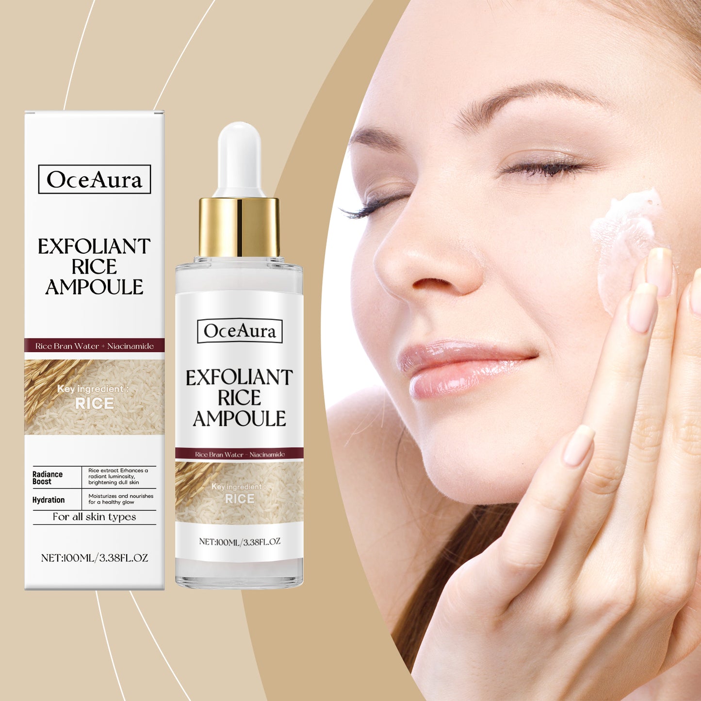 OceAura Rice Liquid Series Skin Cleansing Exfoliating Dead Skin Facial Care Essence