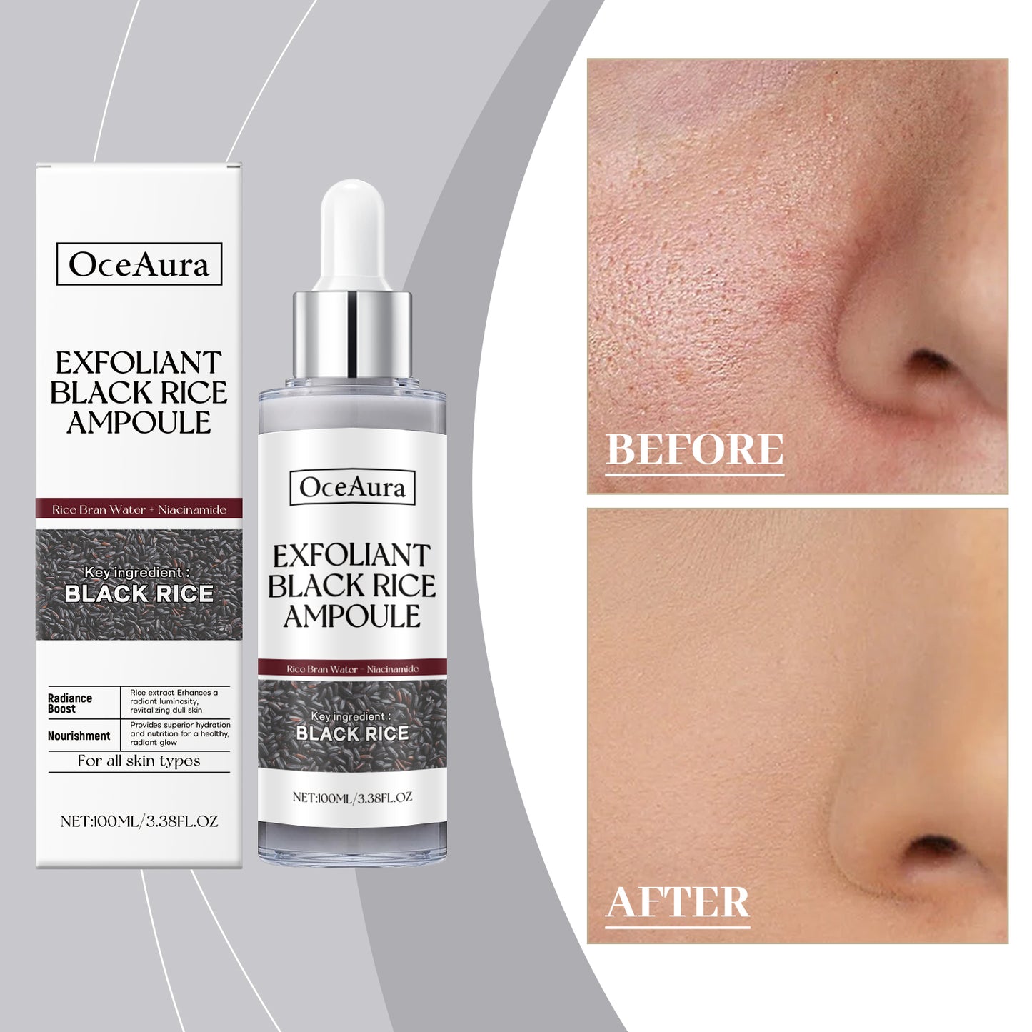 OceAura Rice Liquid Series Skin Cleansing Exfoliating Dead Skin Facial Care Essence