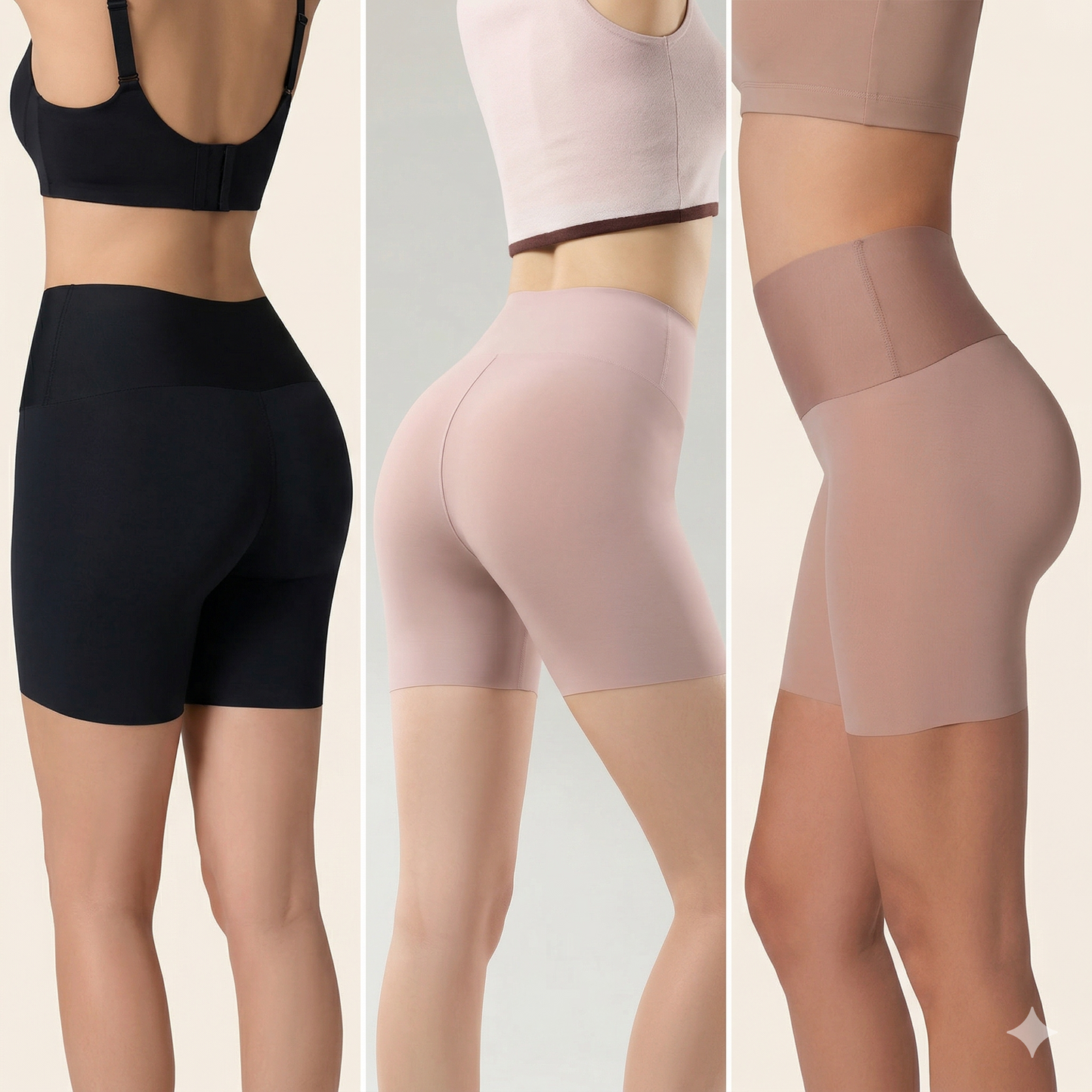 Stay-In-Place Seamless Shaper Short