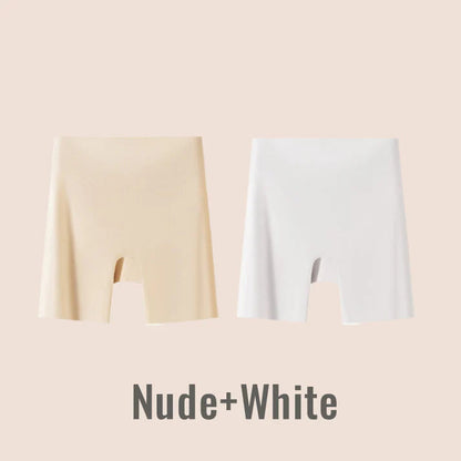 Women High-waist Ice Silk Underwear with Tummy-control Hip-lifting
