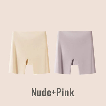 Women High-waist Ice Silk Underwear with Tummy-control Hip-lifting