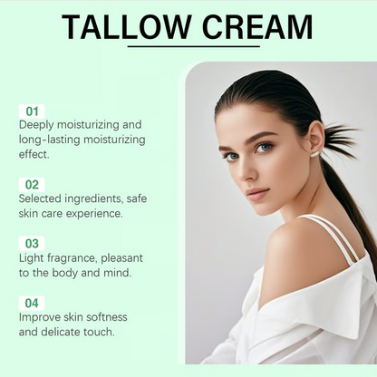 🌿 Organic Whipped Tallow Balm with Castor Oil & Frankincense for Natural Skincare & Moisturizing ✨