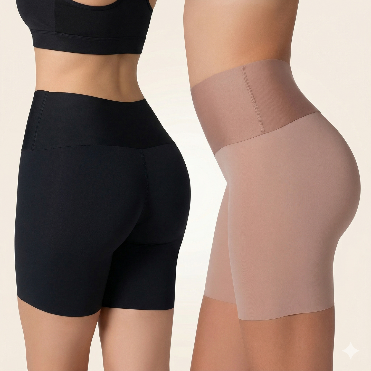 Stay-In-Place Seamless Shaper Short