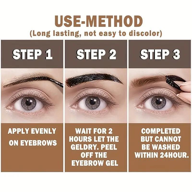 Waterproof Peel-Off Brow Tint (Black/Brown)