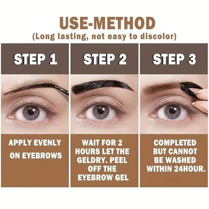 Waterproof Peel-Off Brow Tint (Black/Brown)